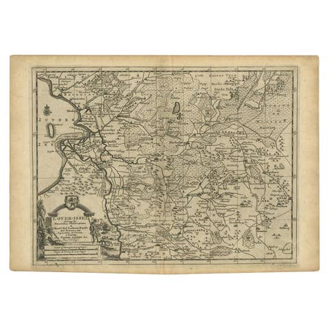 Antique Map of Overijssel by Van der Aa, c.1715