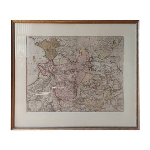 Antique Map of Overijssel by Visscher, c.1660