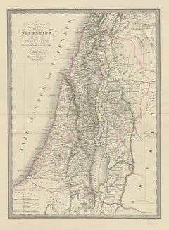 Antique Map of Palestine by Lapie, 1842