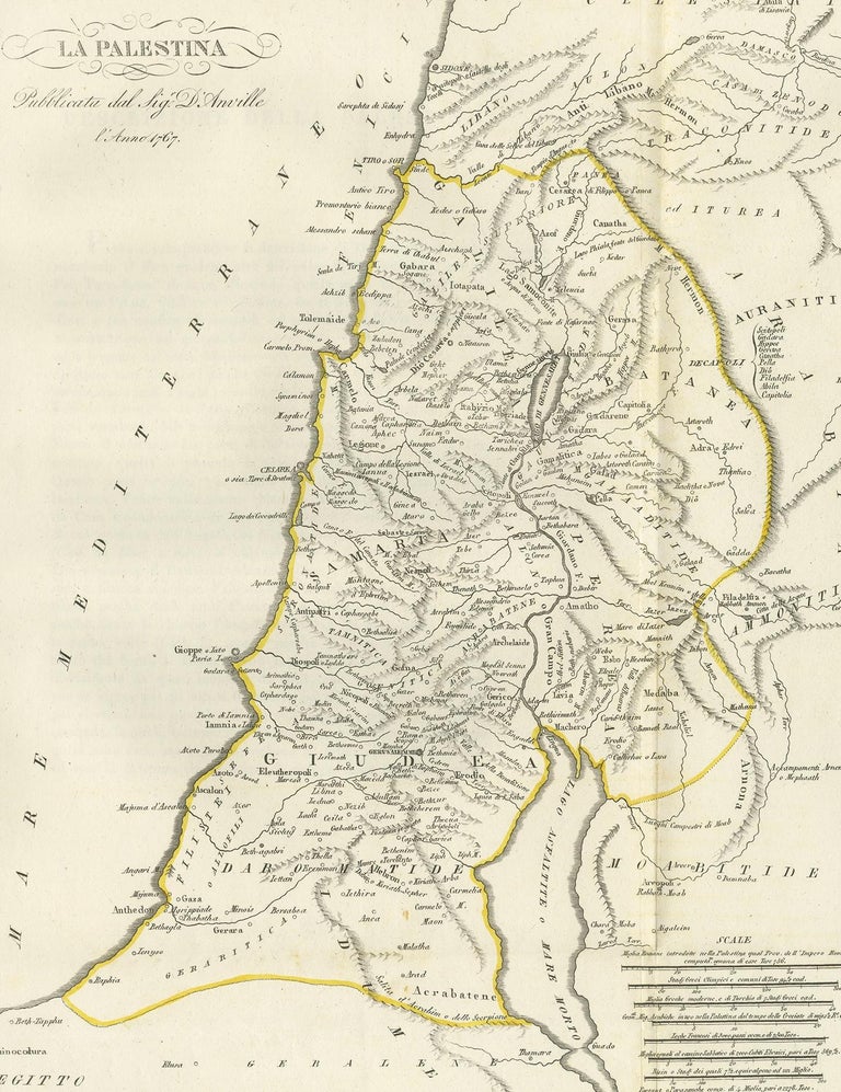 Antique Map of Palestine by Symes, 1800 For Sale at 1stDibs