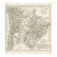 Carta antica del Paraguay e delle missioni gesuite di D'Anville, 1733