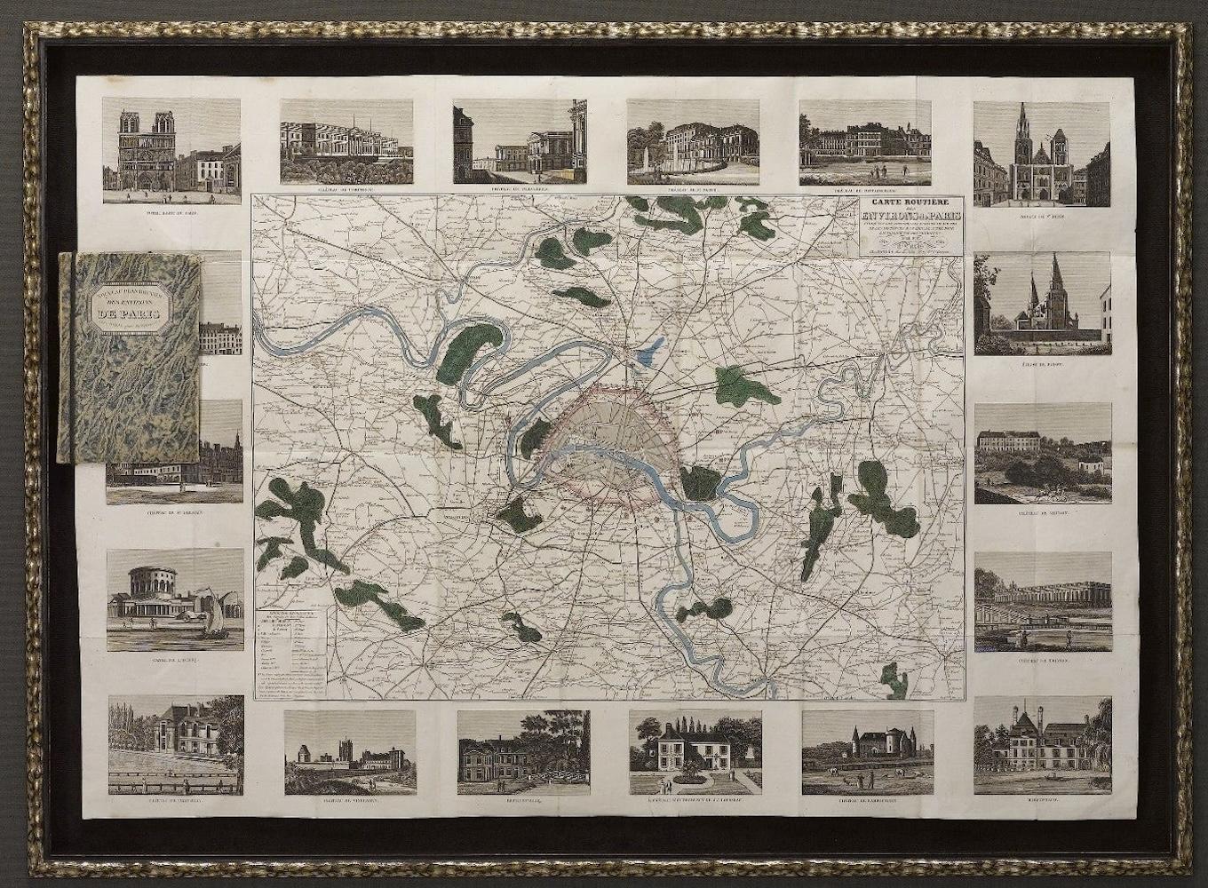 Papier Carte ancienne de Paris, 