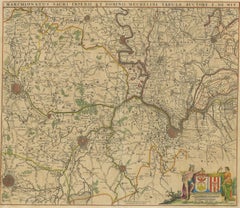 Antique Map of Part of Flanders 'Belgium' by F. de Wit 'circa 1680'