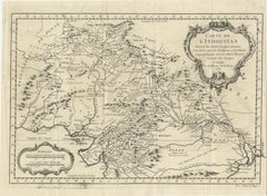 Antique Map of part of India, the Ganges and Hindustan