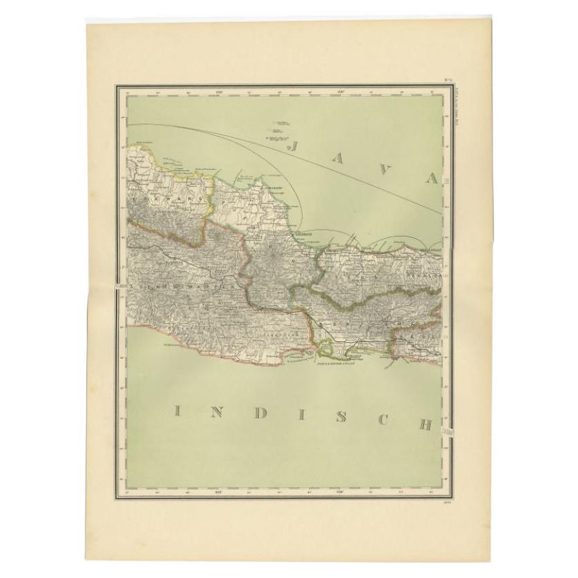 Antique Map of Part of Java, Indonesia, 1900 For Sale