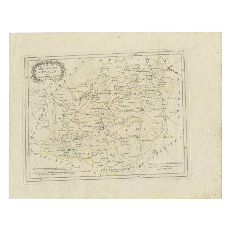 Antique Map of Part of Overijssel by Von Reilly, 1792