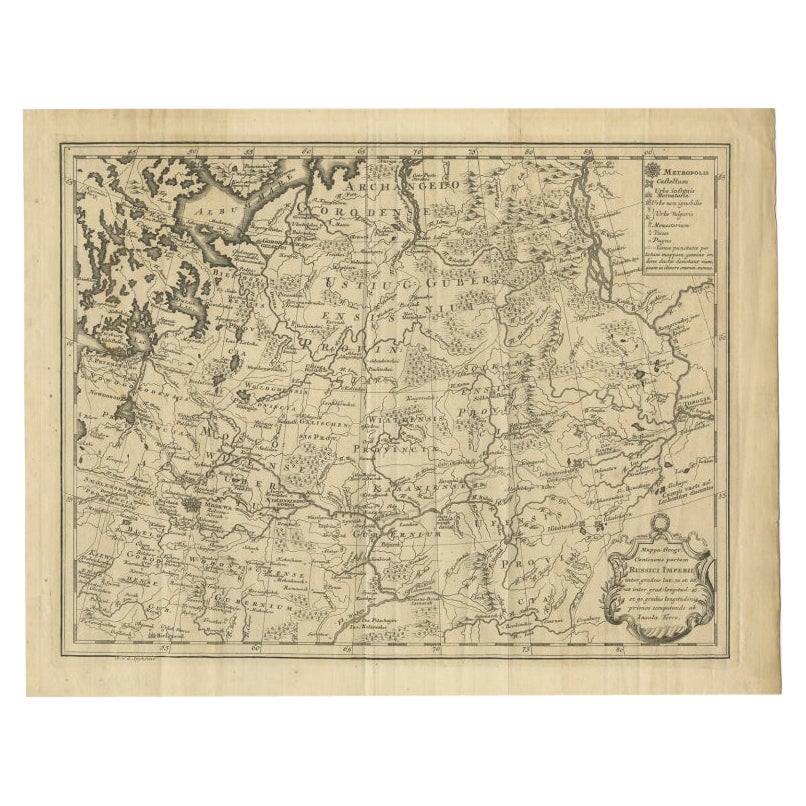 Mappa antica di Part of Russia di Spyk, 1740 ca.