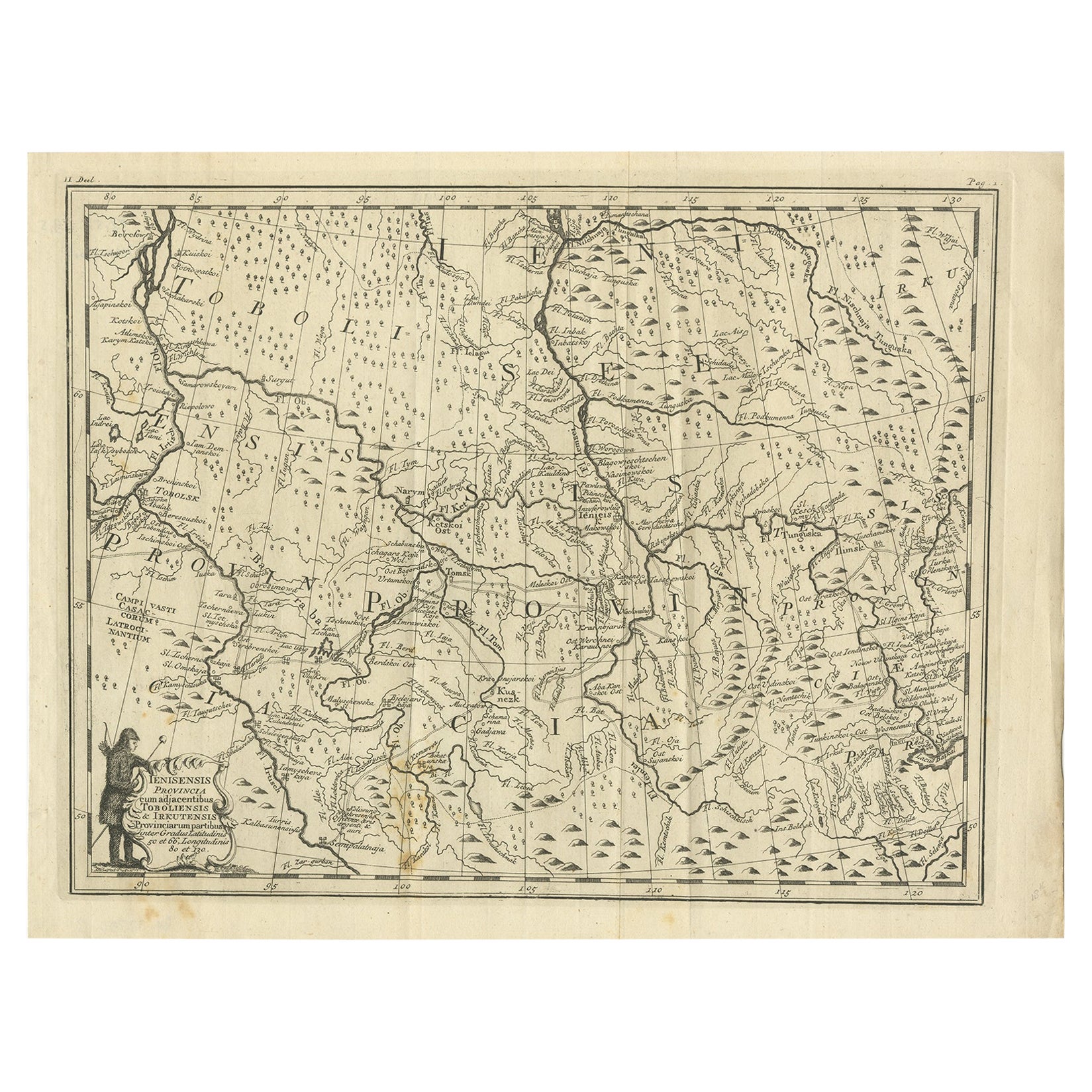 Mappa antica di Part of Russia, 1740 ca. in vendita