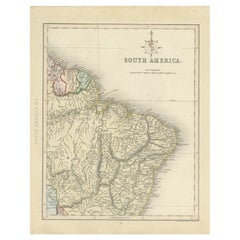 Mapa antiguo de parte de Sudamérica por Archer, C.1860