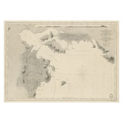 Carte ancienne d'une partie de la côte chinoise, explorée par les Français, vers 1852