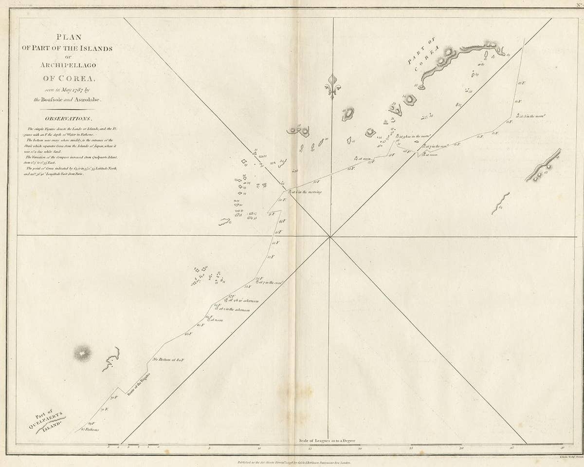 Antique Map of Part of the Korean Archipelago, 1798