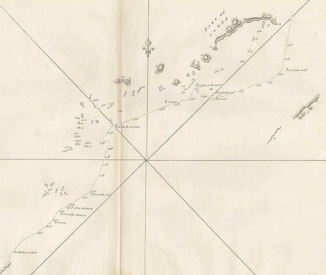 Antique Map of Part of the Korean Archipelago, 1798
