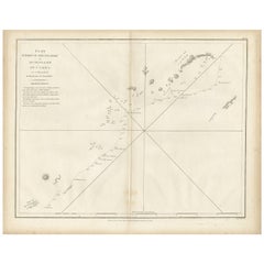 Carte ancienne d'une partie de l'archipelago coréen, 1798