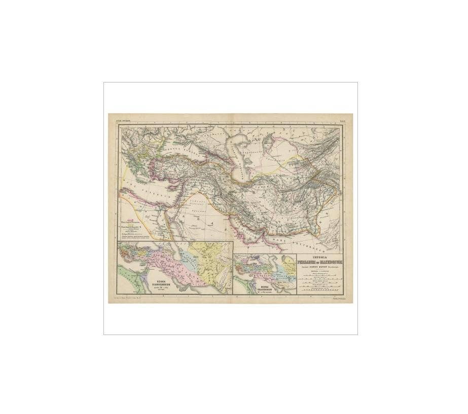 Antique Map of Part of the Roman Empire by H. Kiepert, circa 1870