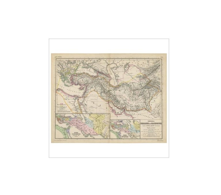 Antique Map of Part of the Roman Empire by H. Kiepert, circa 1870 In Good Condition For Sale In Langweer, NL