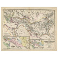 Antique Map of Part of the Roman Empire by H. Kiepert, circa 1870