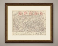 Antique Map of Pennsylvania, The Keystone State, Rand McNally, 1899