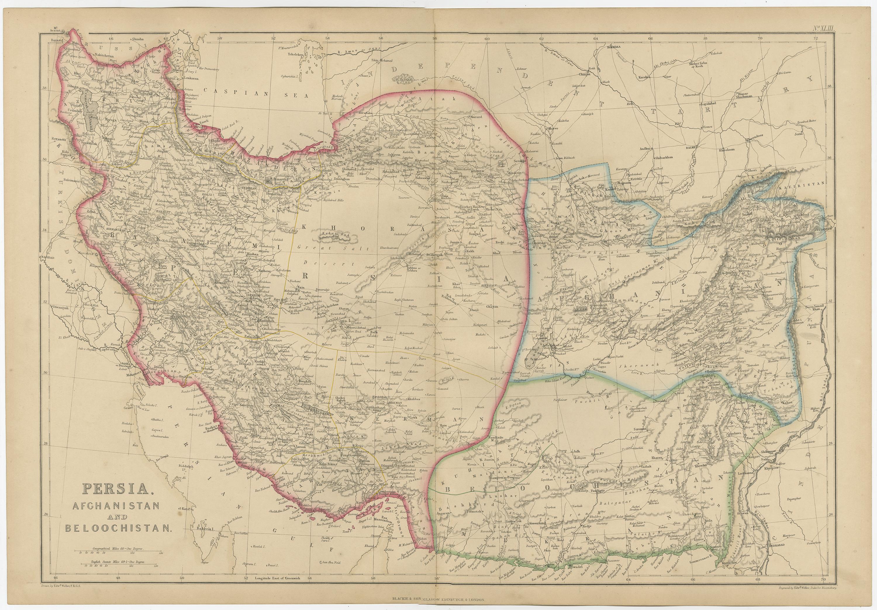 iran carta geografica