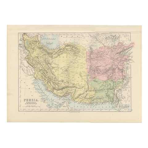 Antique Map of Persia, Afghanistan and Beloochistan – Black’s Atlas, 1884
