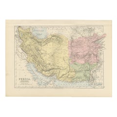 Carte ancienne de la Perse, de l
Afghanistan et du Beloochistan - Black
s Atlas, 1884