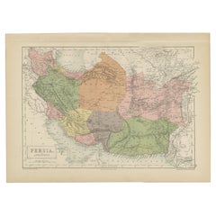 Antique Map of Persia and Afghanistan by A & C. Black, 1870