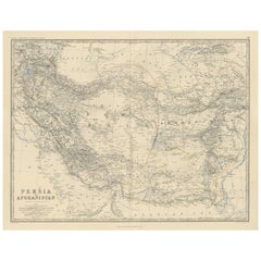 Antique Map of Persia and Afghanistan by A.K. Johnston, 1865