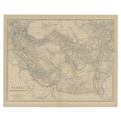 Antique Map of Persia and Afghanistan by Johnston, 1882