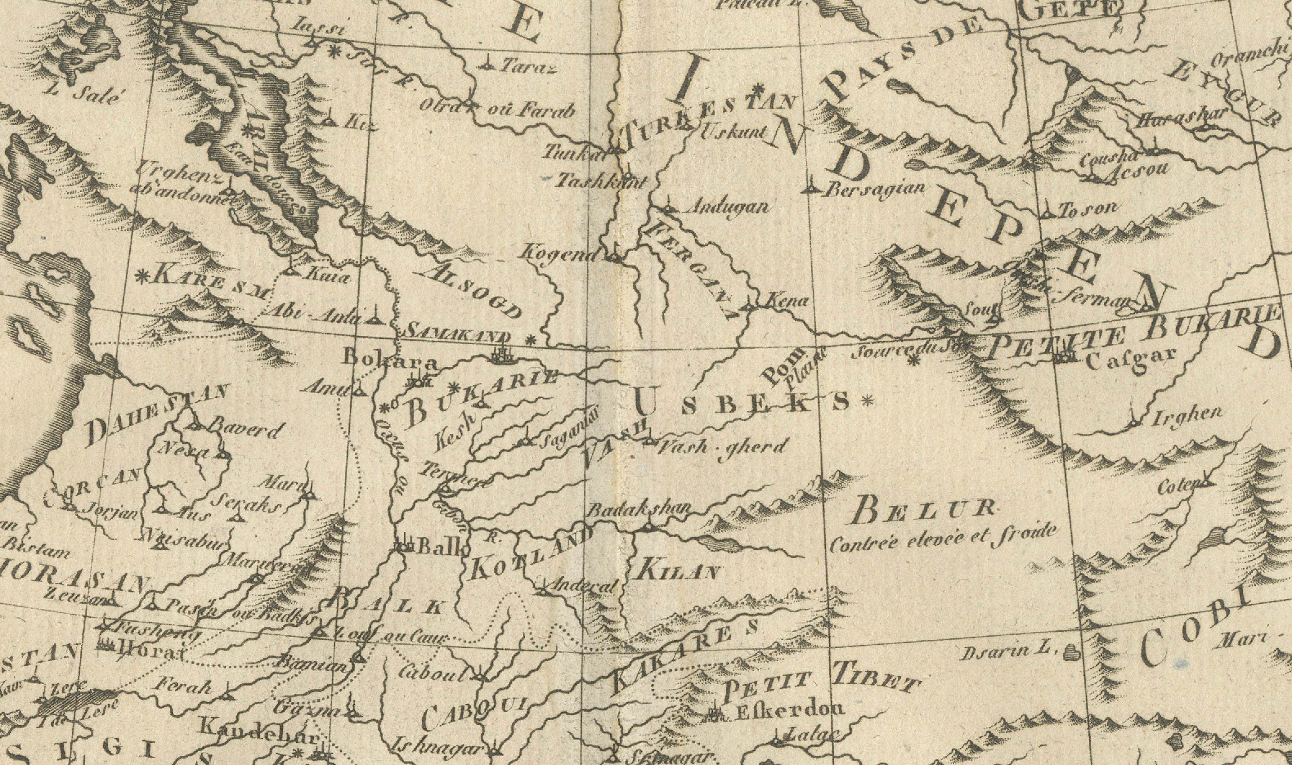 Antique Map of Persia and Georgia by Rigobert Bonne, Circa 1780