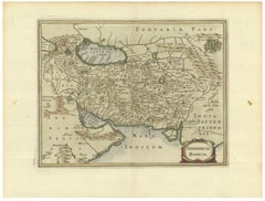 Antique Map of Persia and the Safavid Empire by Cluver and Jansson, 1676