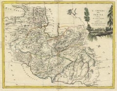 Antique Map of Persia by A. Zatta, circa 1785
