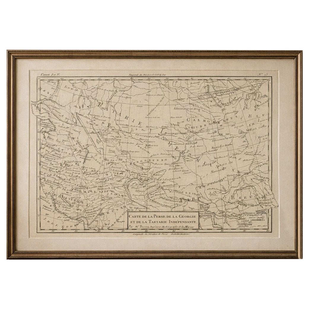 Antique Map of Persia, Georgia and Tartary, Bonne, c.1780