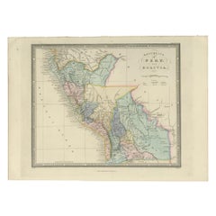 Antique Map of Peru and Bolivia by Wyld '1845'