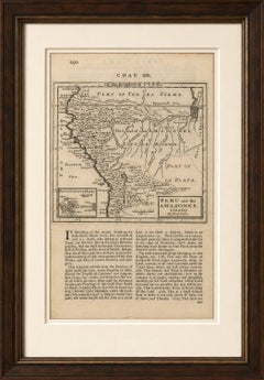 Antique Map of Peru and the Amazon by Herman Moll with Galapagos, c.1709