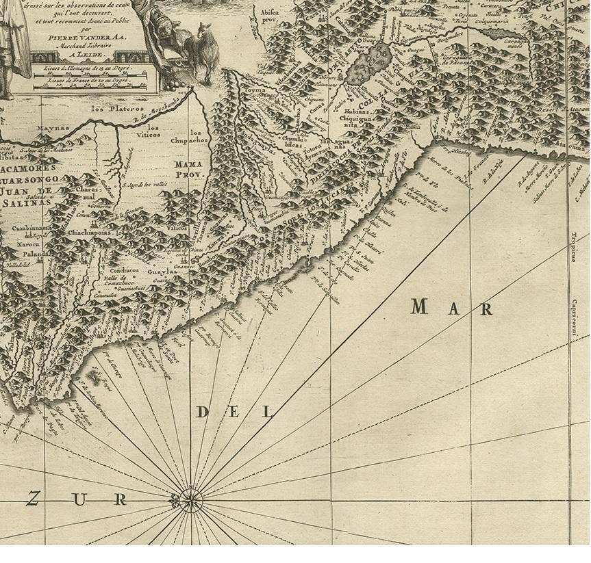 Antique Map of Peru by van der Aa, 'circa 1720'
