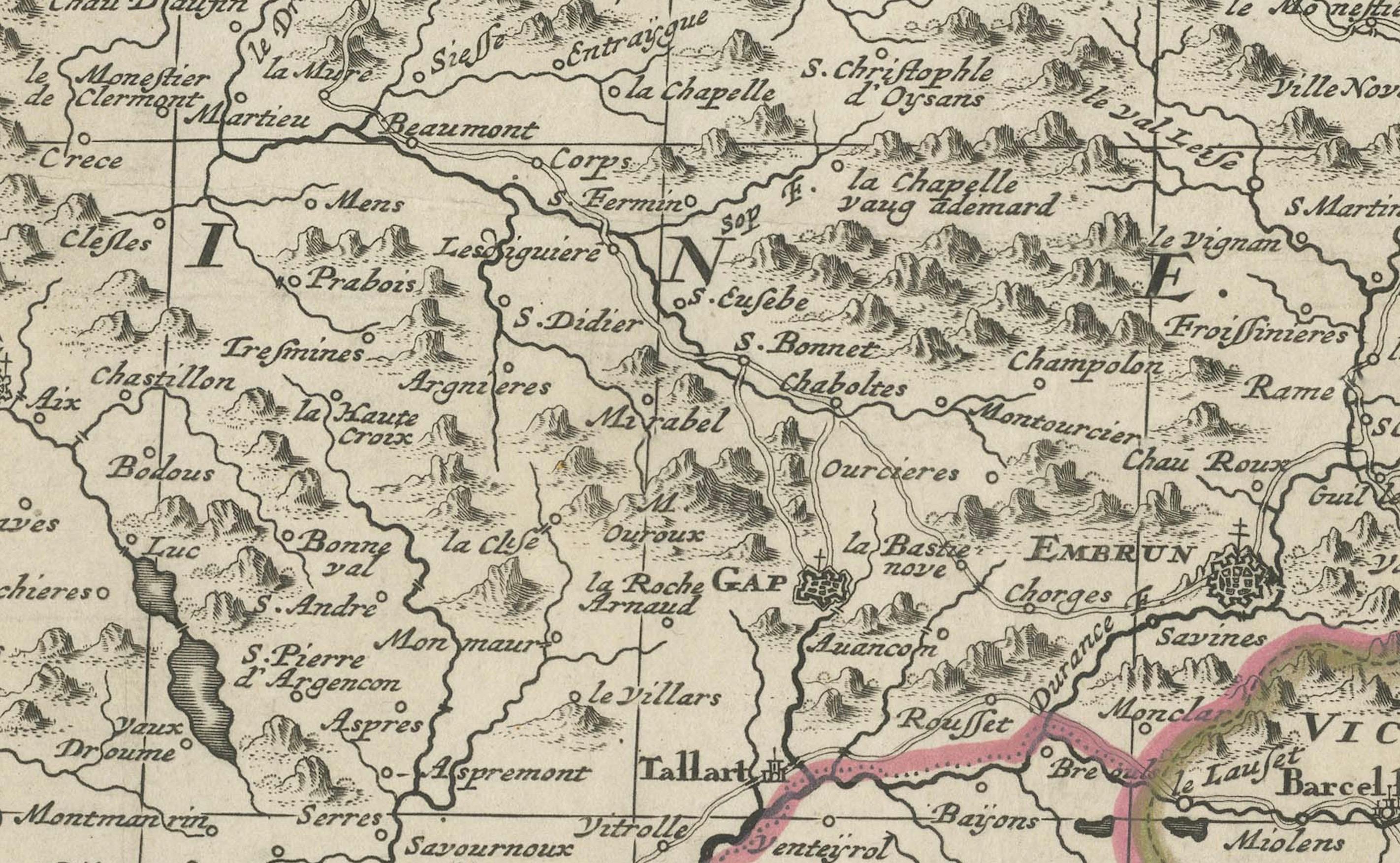 Antique Map of Piedmont, Savoy and Liguria by Justus Danckerts, Amsterdam c.1690 (Graviert) im Angebot
