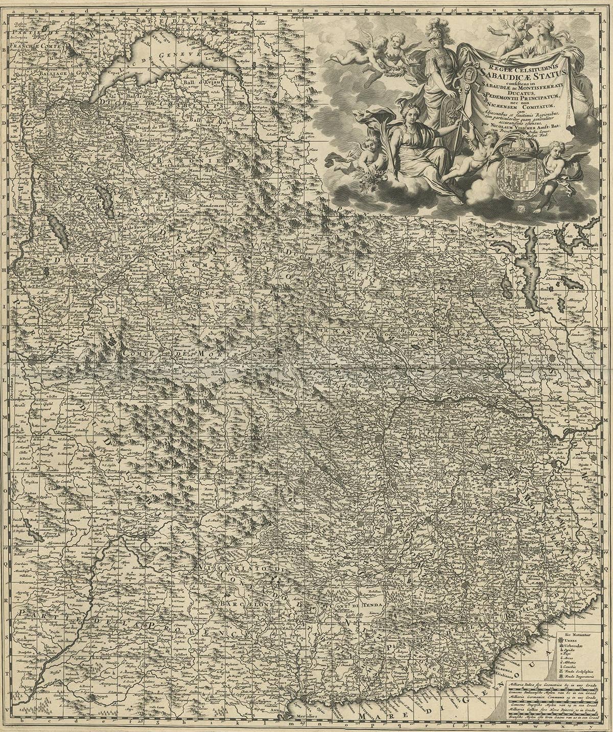 Antique Map of Piedmonte and Savoie 'Italy' by N. Visscher, circa 1683