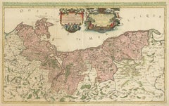 Original handkolorierte antike Karte von Pomerania von Sanson '1684'