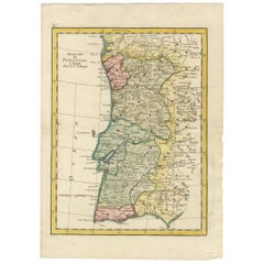 Antique Map of Portugal by G.L. le Rouge, 1743
