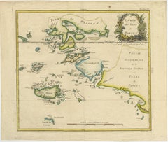 Antique Map of Raja Ampat and New Guinea, Bellin, Papuan Islands c.1749