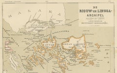 Antique Map of Riouw, Lingga Archipelago, Singapore, Banda by Dornseiffen - 1884