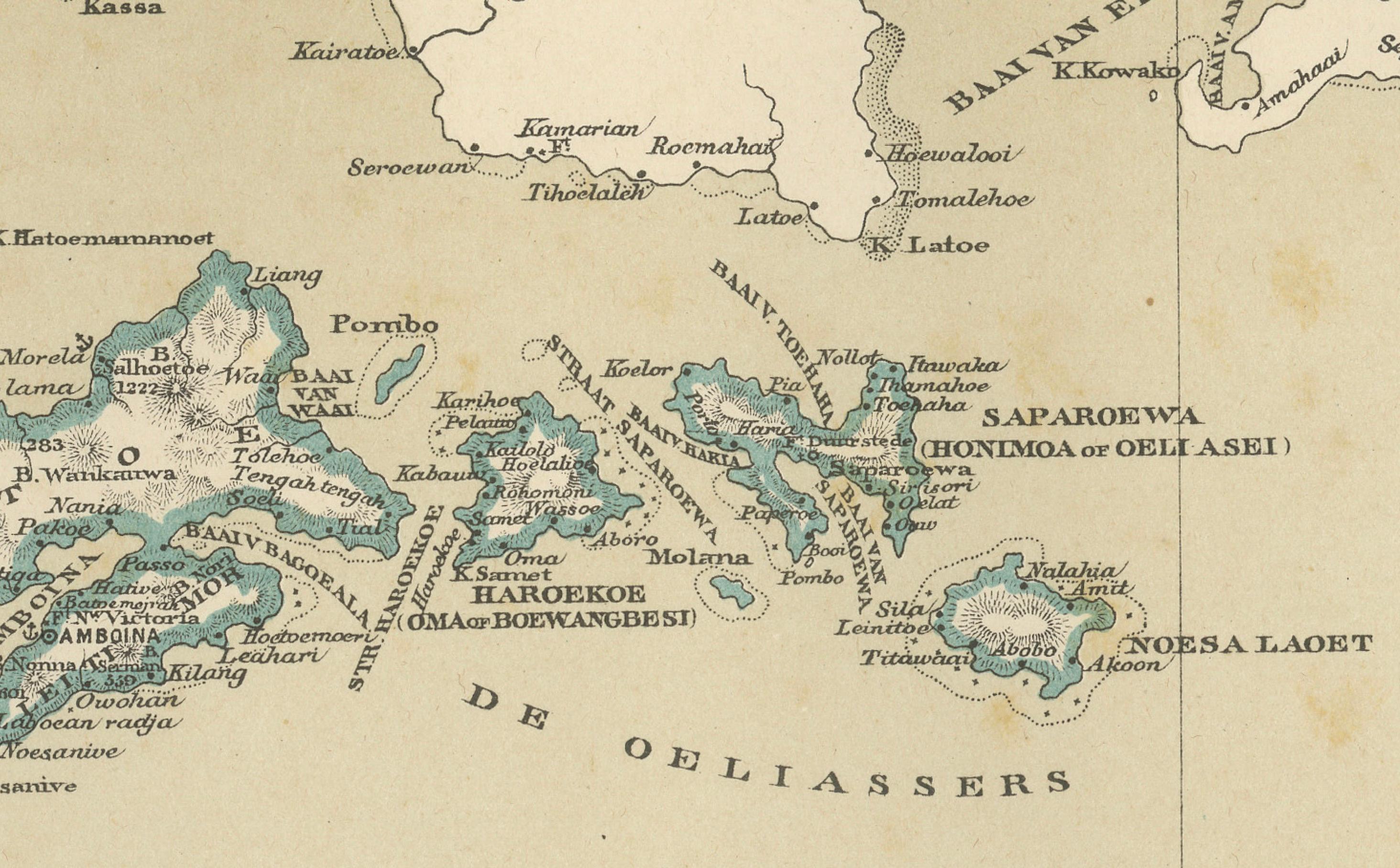 Antique Map of Riouw, Lingga Archipelago, Singapore, Banda by Dornseiffen - 1884 For Sale 2