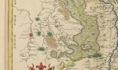 Antike Karte von Roermond und dem Herzogtum Geldern von Sanson - handkoloriert, ca. 1667