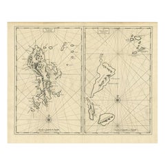 Carta geografica antica dell'Isola di Sangir e delle Isole Talaud di Valentijn, 1726