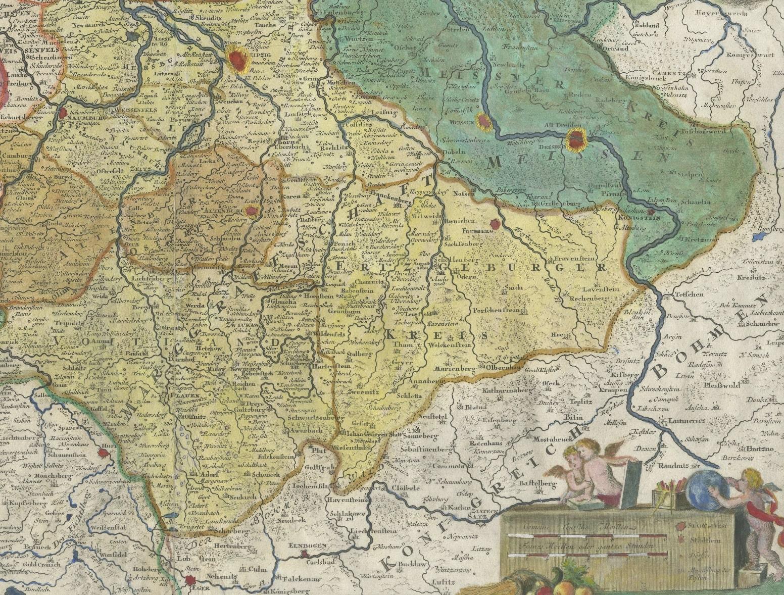 where is saxony on a map