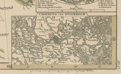 Antique Map of Scandinavia 1857 – Sweden & Norway in Detail