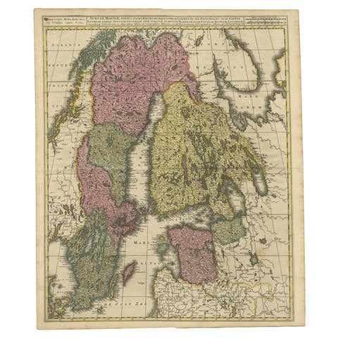 Scandinavia & Baltic Map – Antique by G. & L. Valk, incl. Sweden, Finland, c1700