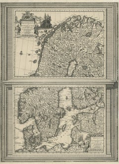Antique Map of Scandinavia by Van der Aa 'circa 1710'