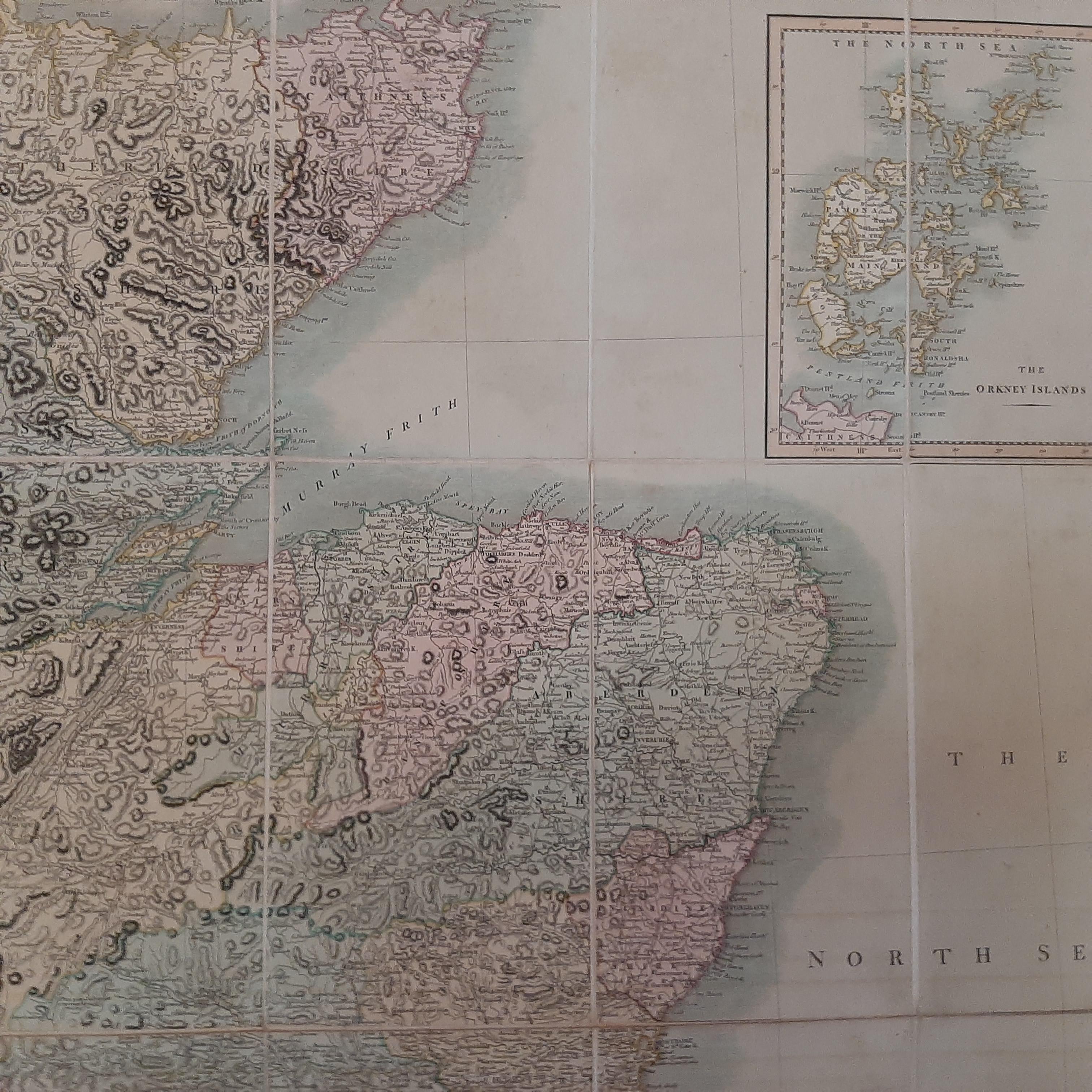Antique Map of Scotland by Cary, '1811' In Good Condition For Sale In Langweer, NL