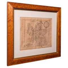 Antique Map of Scotland, French, Framed Cartography, Ecosse, Georgian, C.1780