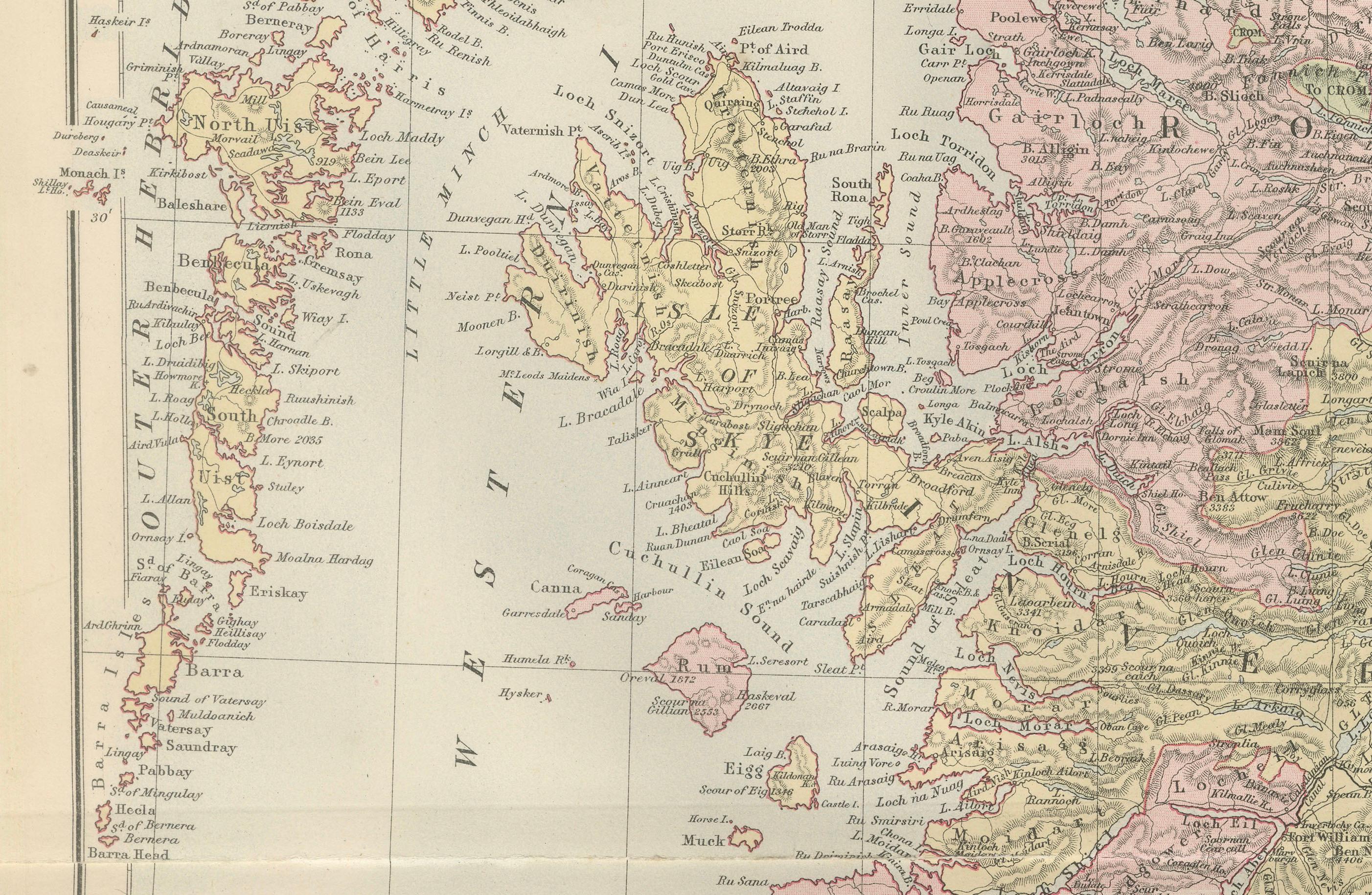 Hier ist ein Katalogeintrag in Ihrem bevorzugten Format für die von Ihnen hochgeladene Schottlandkarte:

---

Titel: Antike Karte von Schottland mit Grafschaften und Inseln - Black's Atlas, 1884

Beschreibung:
Diese fein gestochene und